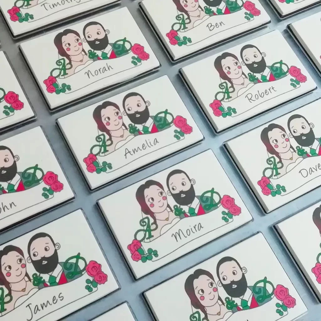 printed wedding chocolates