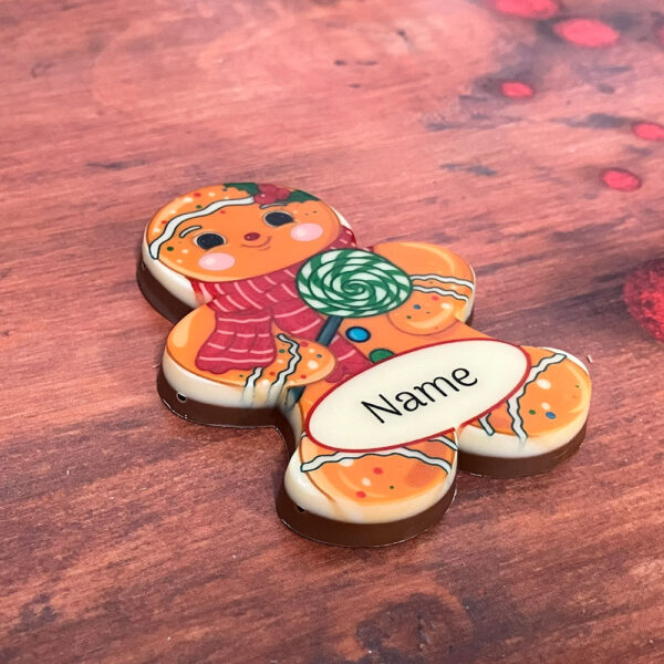 Printed Chocolate Character - Gingerbread Man