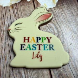 Large Printed Chocolate Bunny